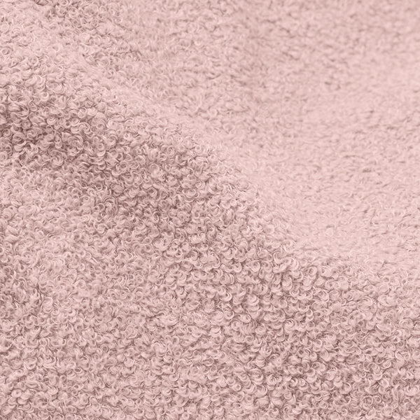 Stor Rund Fotpall - Boucle Rosa Fabric Close-up Image