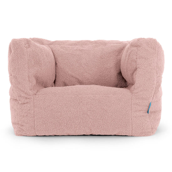 Albert Saccosäcksfåtölj för Barn 1-5 år - Boucle Rosa 01