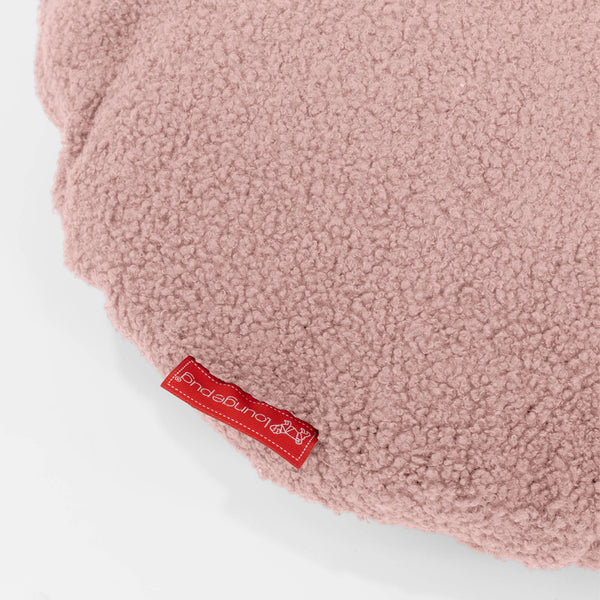 Kuddfodral Rund 50cm - Boucle Rosa Fabric Close-up Image