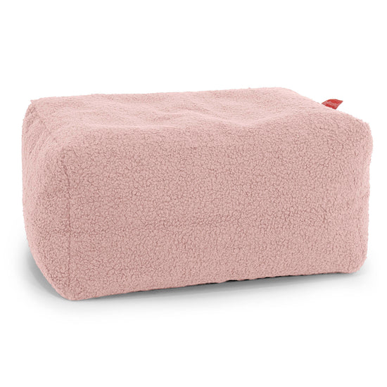 Liten Fotpall - Boucle Rosa 01