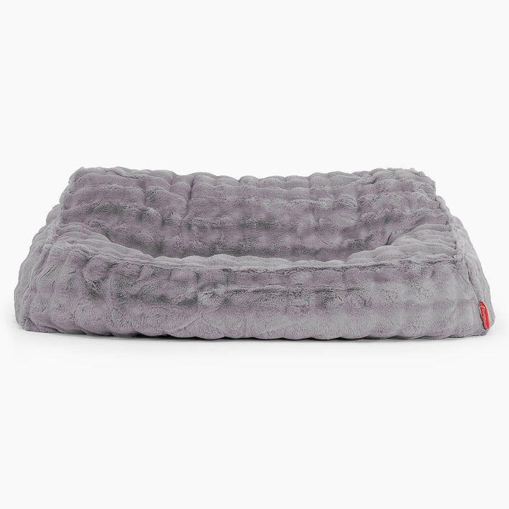 Saccosäcksoffan Sloucher - Fuskpäls Bubble Grå 02