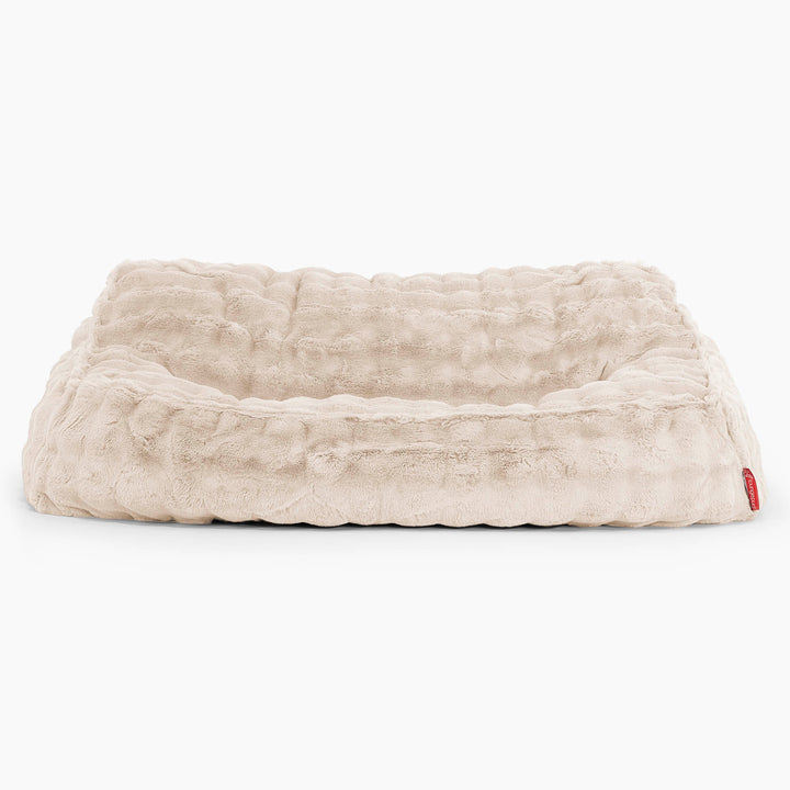 Saccosäcksoffan Sloucher - Fuskpäls Bubble Gräddvit 02