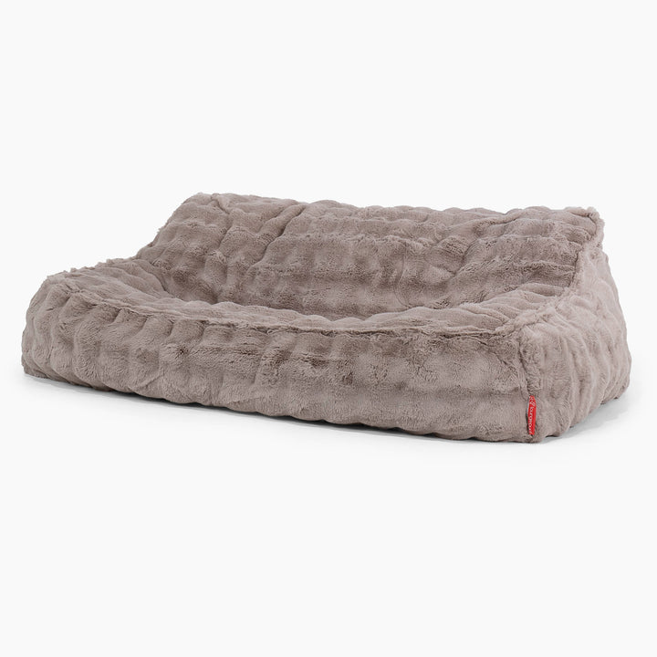 Saccosäcksoffan Sloucher - Fuskpäls Bubble Minkbrun 01