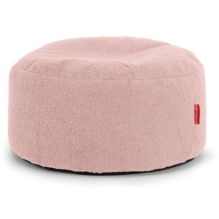 Stor Rund Fotpall - Boucle Rosa 01