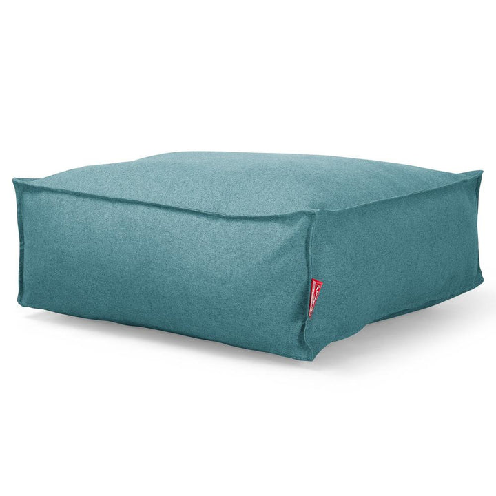 LOUNGE PUG, Sittpuff Fyrkantig C250-L, CloudSac Memoryskum, Interalli-ull Cyan