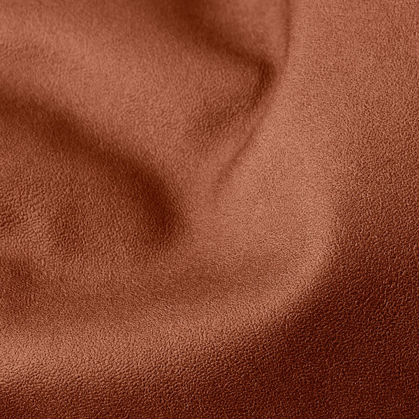 Stor Fotpall - Veganskt Läder Kastanj Fabric Close-up Image