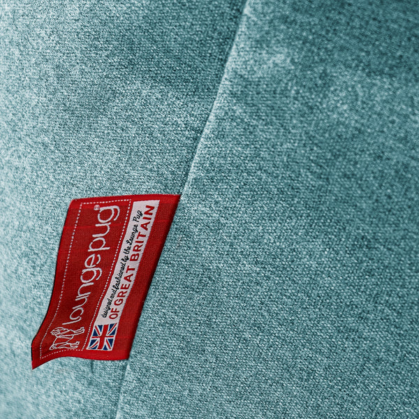 Jätte Saccosäck XXL 'Mega Mammut' - Interalli-ull Cyan Fabric Close-up Image