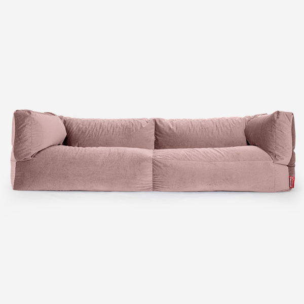 Albert 3-sits Saccosäcksoffa - Sammet Rosa 01