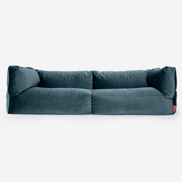 Albert 3-sits Saccosäcksoffa - Sammet Teal 01