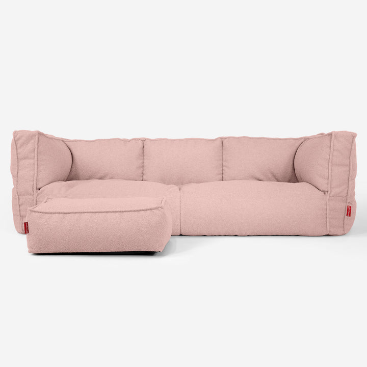 Albert 3-sits Saccosäcksoffa - Boucle Rosa_02