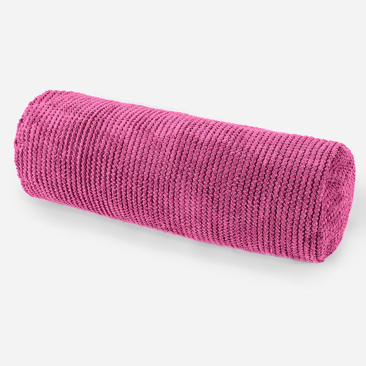 Cylinderkudde 20 x 55cm - Pom-pom Rosa 01