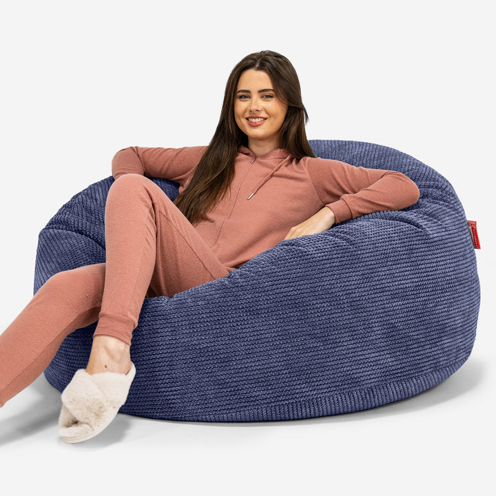 Jätte Saccosäck Soffa 'Mammut' - Pom-pom Lila 01