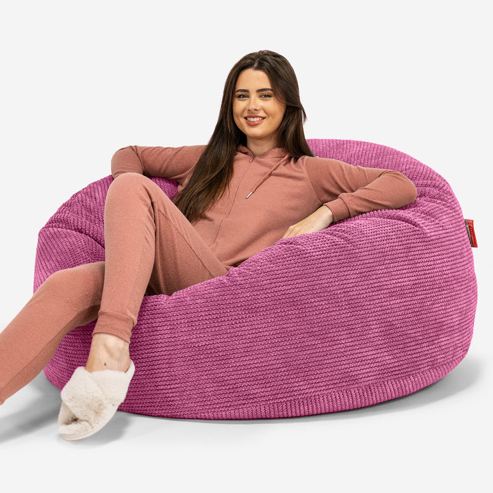 Jätte Saccosäck Soffa 'Mammut' - Pom-pom Rosa 01