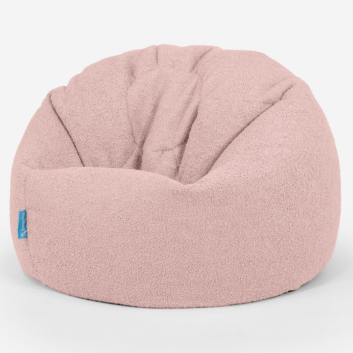 Klassisk Sittsäck Stol Barn 1-5 år - Boucle Rosa 01