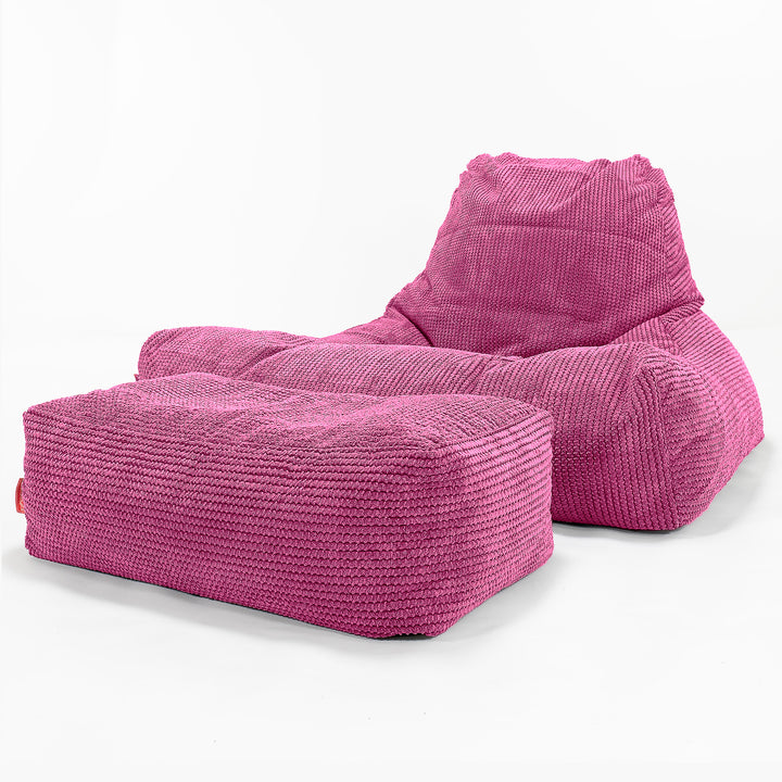 Soffa Lounge XXL Sittsäck - Pom-pom Rosa 02