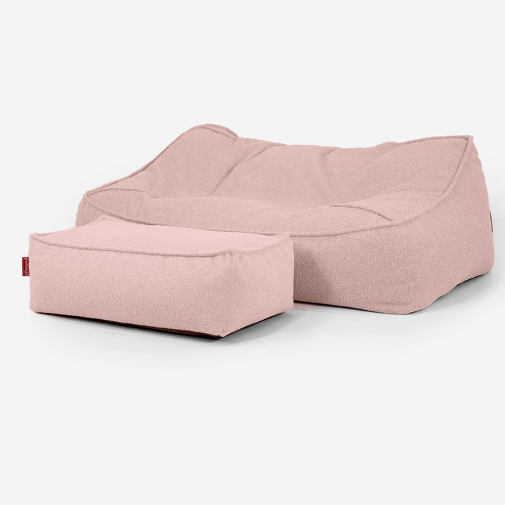 Saccosäcksoffan Sloucher - Boucle Rosa_02