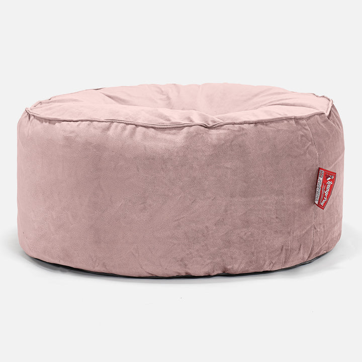 Sittpuff Rund - Sammet Rosa 01