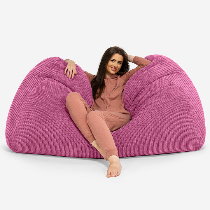 Stor Saccosäck Soffa - Pom-pom Rosa 02